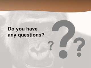 A Gorilla Wearing A Suit And Tie With A Brown Background PowerPoint Template