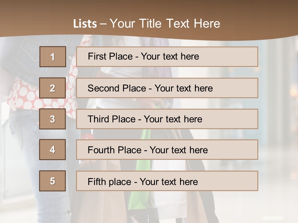 Two Beautiful Women With Shopping Bags Powerpoint Template PowerPoint Template