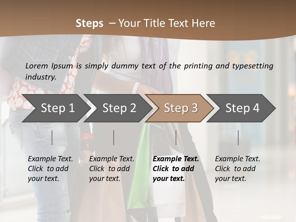 Two Beautiful Women With Shopping Bags Powerpoint Template PowerPoint Template