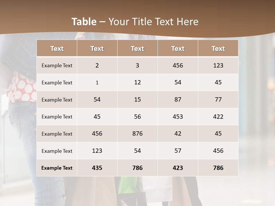 Two Beautiful Women With Shopping Bags Powerpoint Template PowerPoint Template