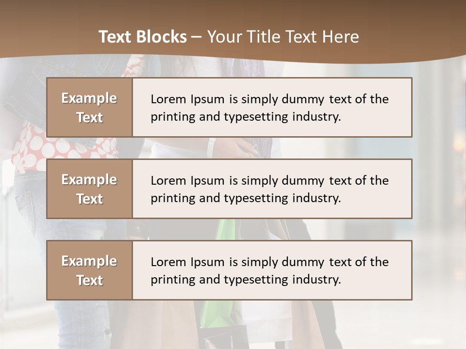 Two Beautiful Women With Shopping Bags Powerpoint Template PowerPoint Template