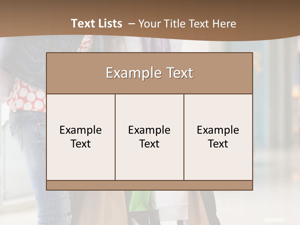 Two Beautiful Women With Shopping Bags Powerpoint Template PowerPoint Template