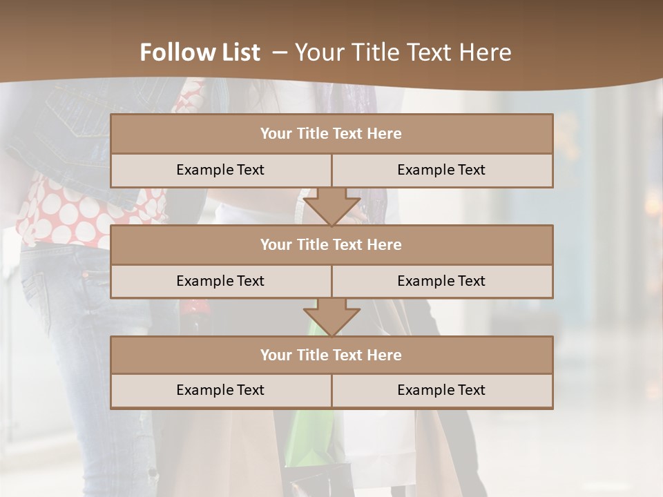 Two Beautiful Women With Shopping Bags Powerpoint Template PowerPoint Template