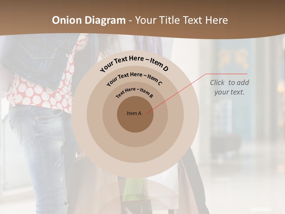 Two Beautiful Women With Shopping Bags Powerpoint Template PowerPoint Template