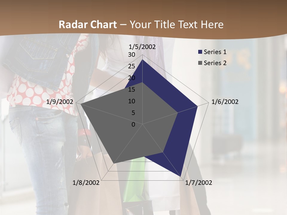 Two Beautiful Women With Shopping Bags Powerpoint Template PowerPoint Template