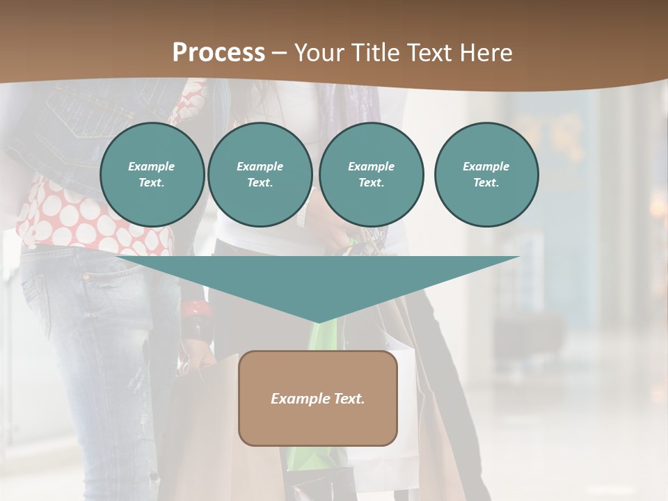 Two Beautiful Women With Shopping Bags Powerpoint Template PowerPoint Template