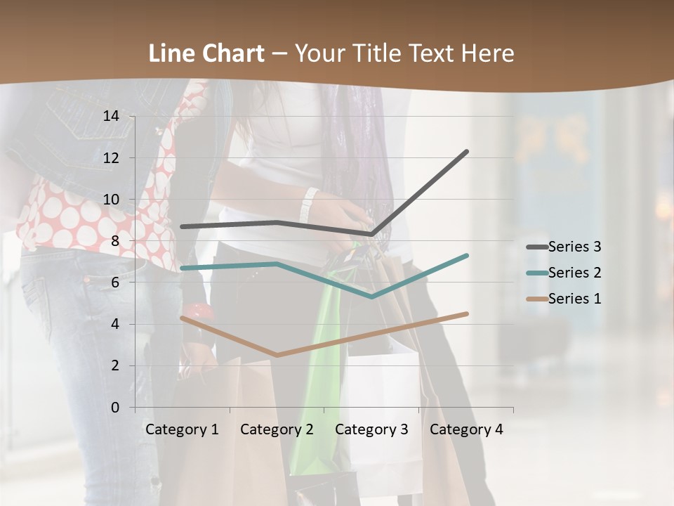 Two Beautiful Women With Shopping Bags Powerpoint Template PowerPoint Template