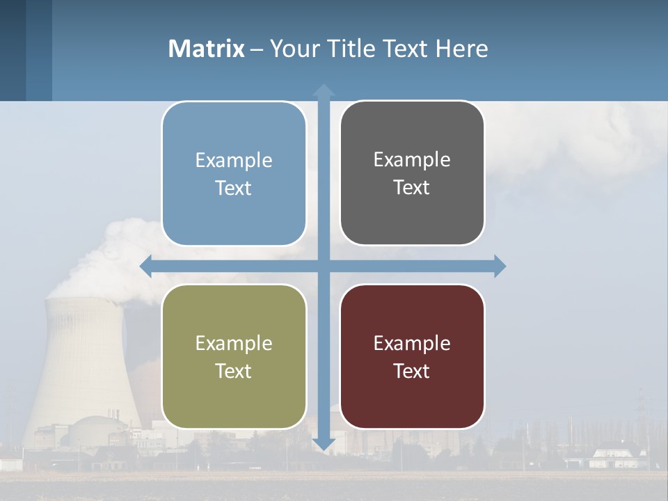 A Power Plant With Smoke Coming Out Of It PowerPoint Template