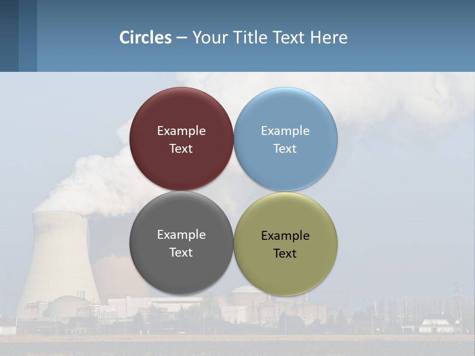 A Power Plant With Smoke Coming Out Of It PowerPoint Template