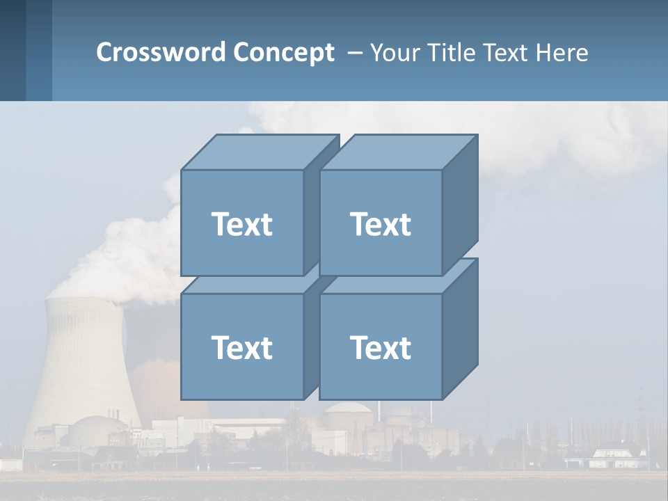 A Power Plant With Smoke Coming Out Of It PowerPoint Template