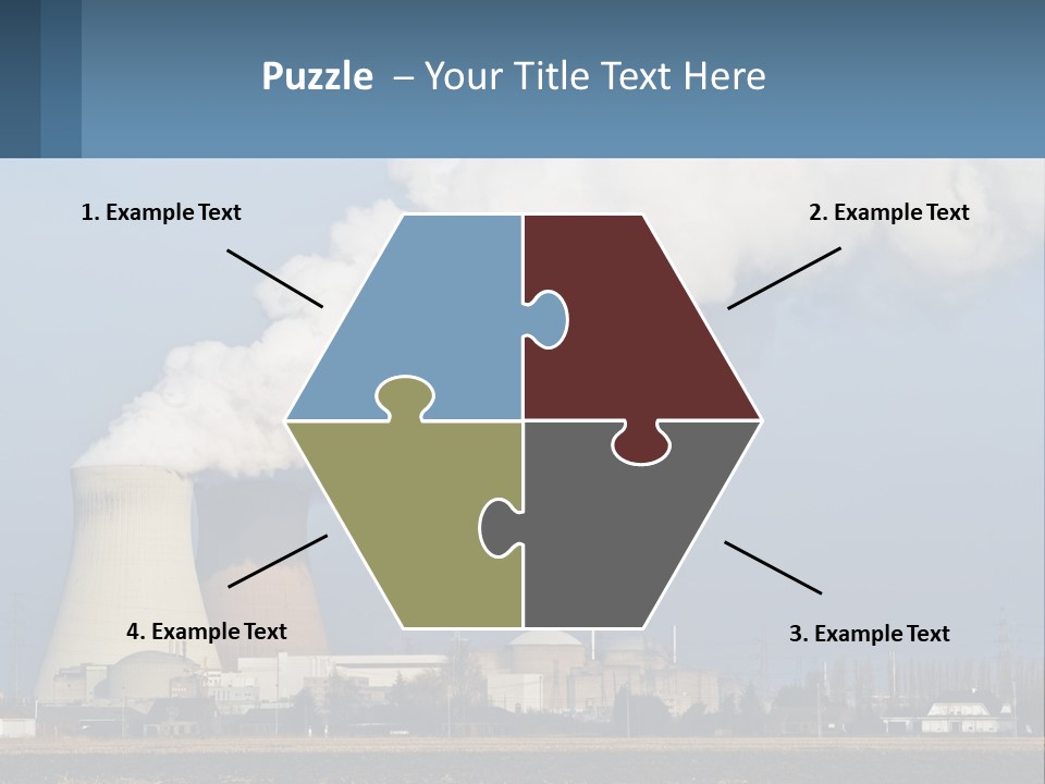 A Power Plant With Smoke Coming Out Of It PowerPoint Template