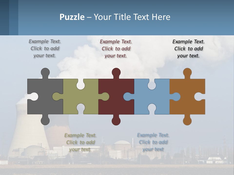 A Power Plant With Smoke Coming Out Of It PowerPoint Template