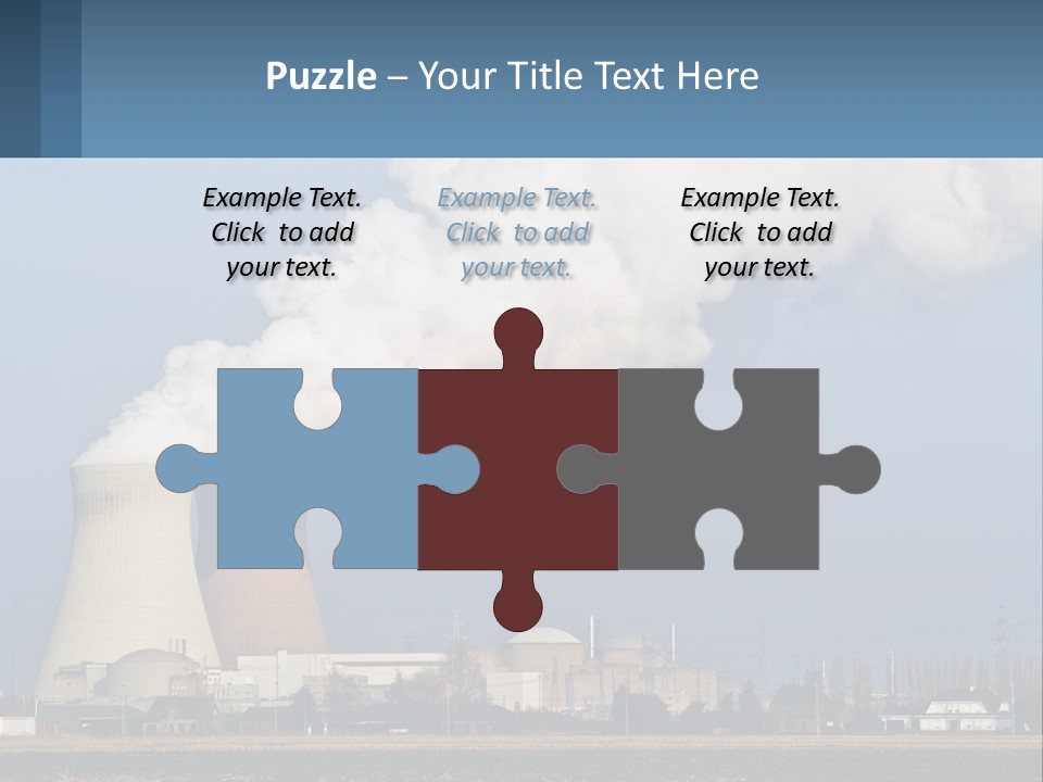 A Power Plant With Smoke Coming Out Of It PowerPoint Template