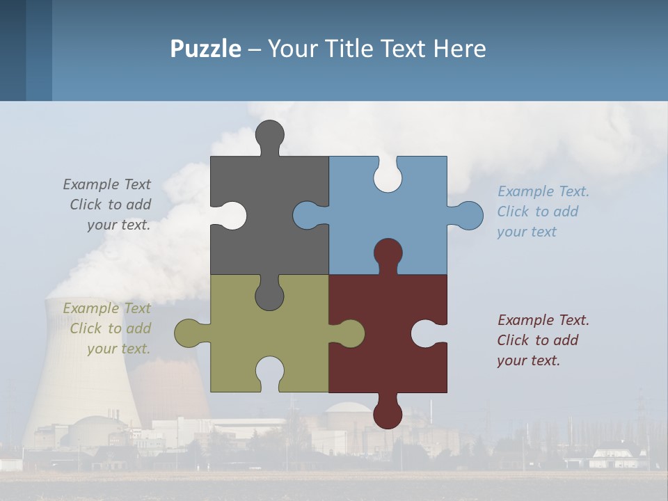 A Power Plant With Smoke Coming Out Of It PowerPoint Template