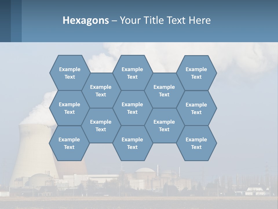 A Power Plant With Smoke Coming Out Of It PowerPoint Template