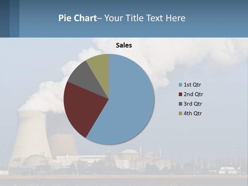 A Power Plant With Smoke Coming Out Of It PowerPoint Template