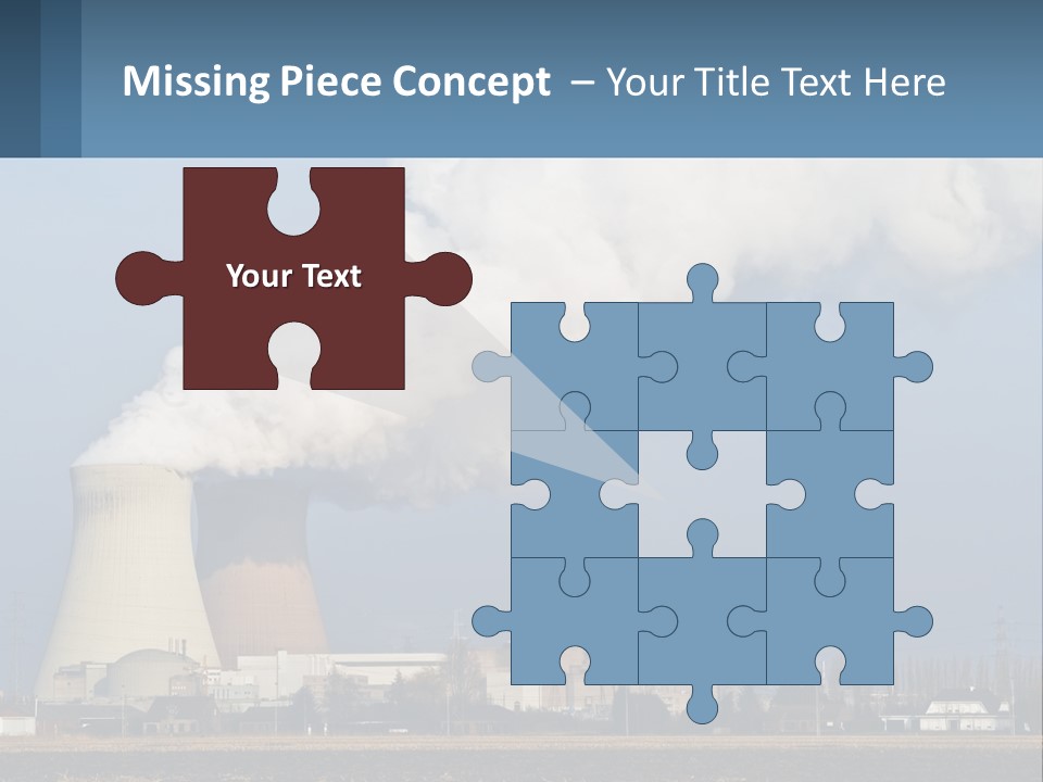 A Power Plant With Smoke Coming Out Of It PowerPoint Template