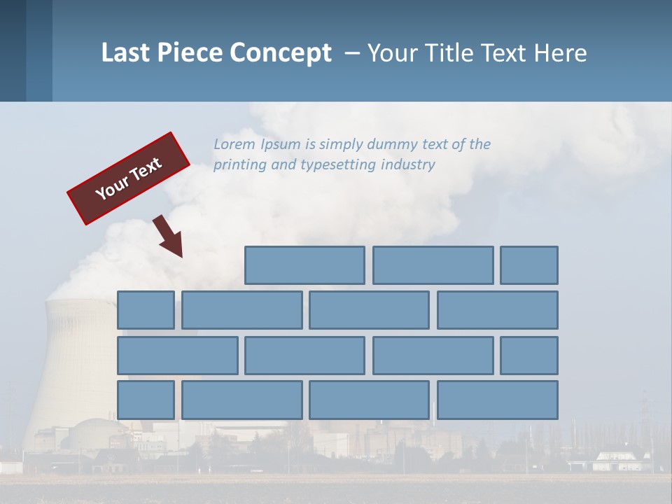 A Power Plant With Smoke Coming Out Of It PowerPoint Template