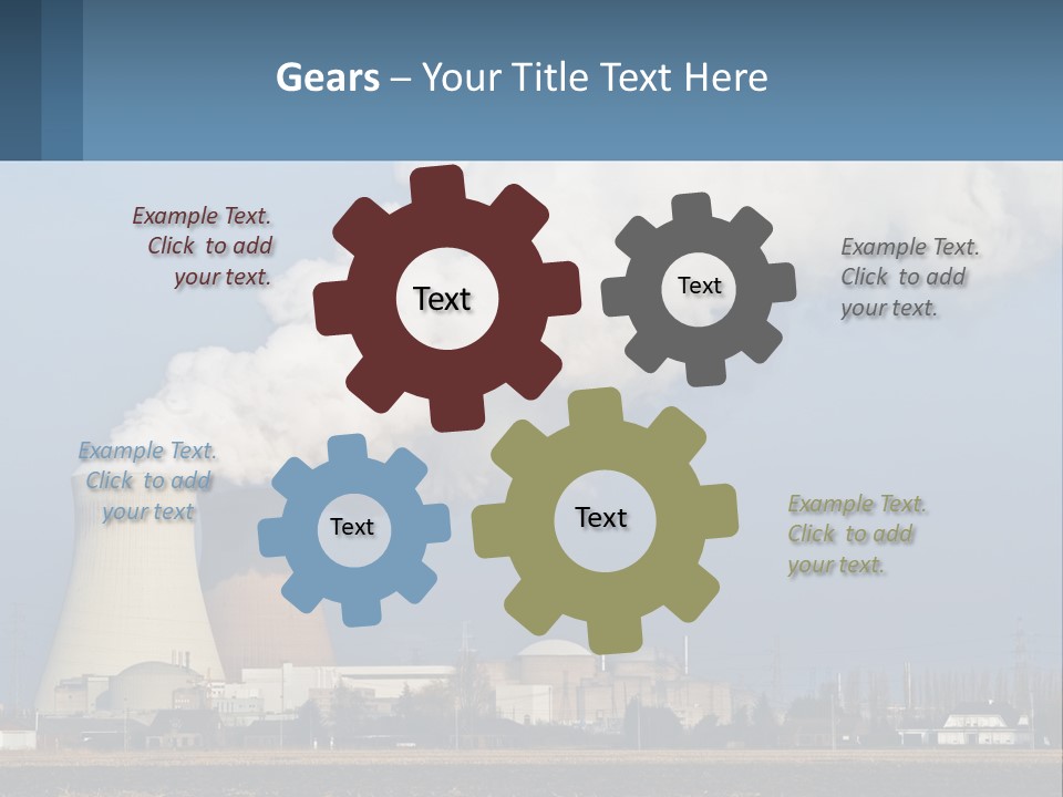 A Power Plant With Smoke Coming Out Of It PowerPoint Template