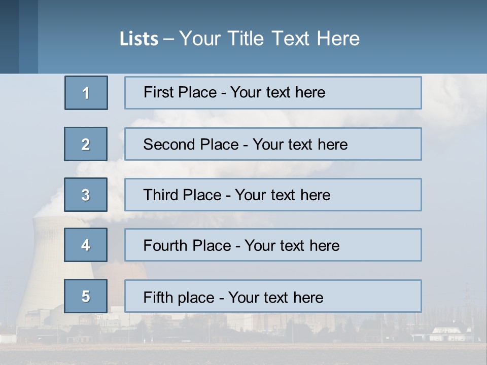 A Power Plant With Smoke Coming Out Of It PowerPoint Template