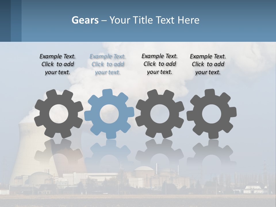 A Power Plant With Smoke Coming Out Of It PowerPoint Template