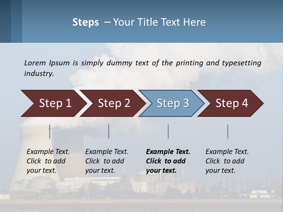 A Power Plant With Smoke Coming Out Of It PowerPoint Template