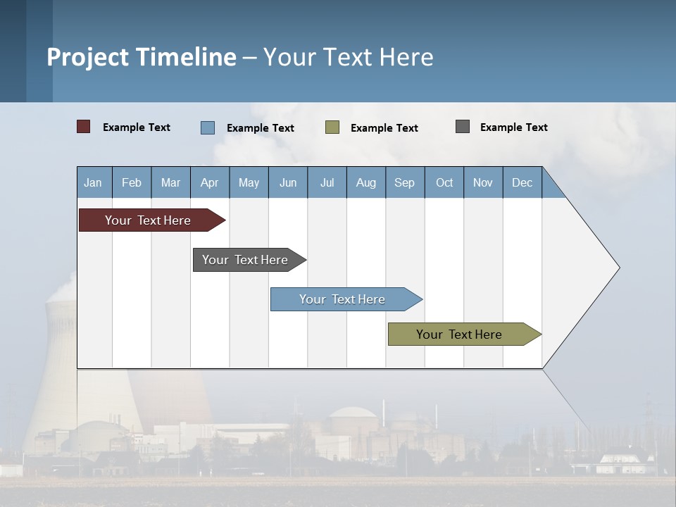 A Power Plant With Smoke Coming Out Of It PowerPoint Template