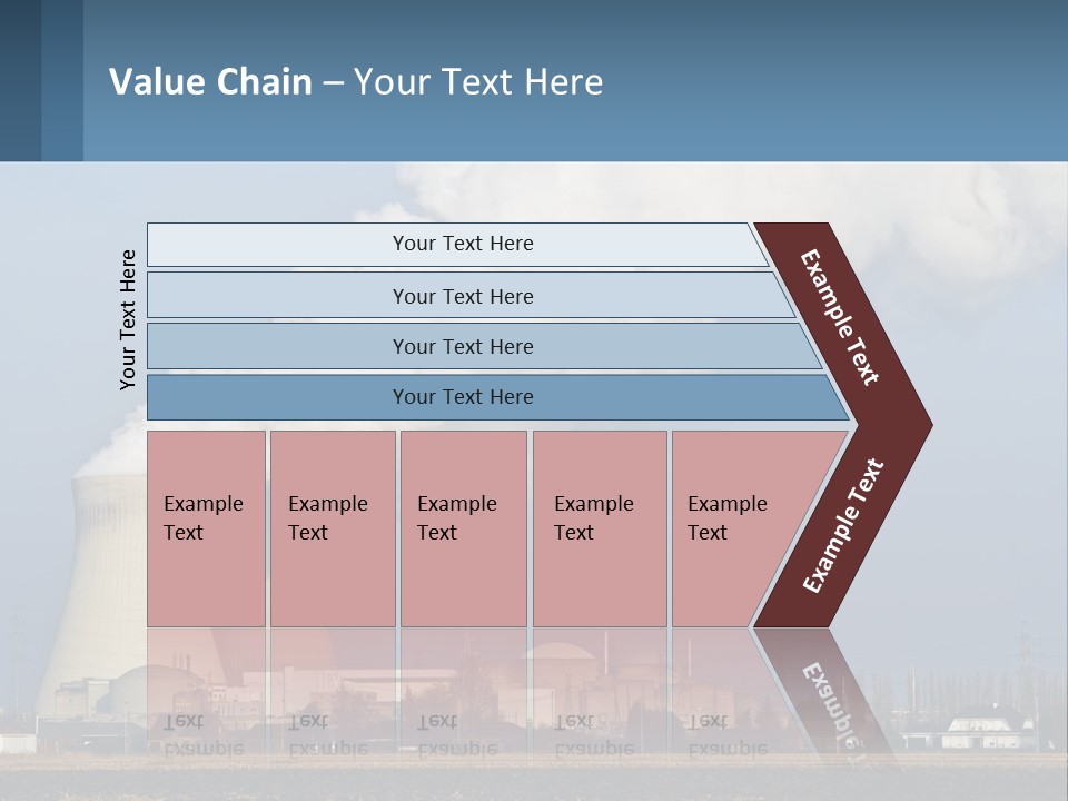 A Power Plant With Smoke Coming Out Of It PowerPoint Template