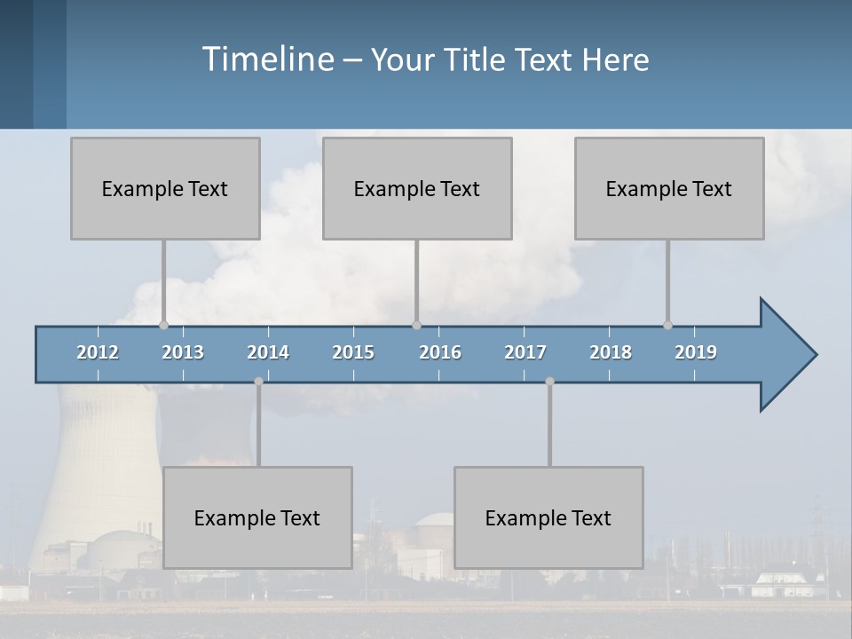 A Power Plant With Smoke Coming Out Of It PowerPoint Template