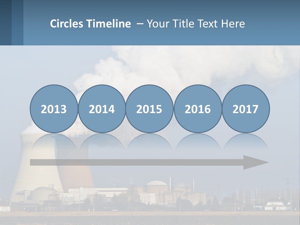 A Power Plant With Smoke Coming Out Of It PowerPoint Template