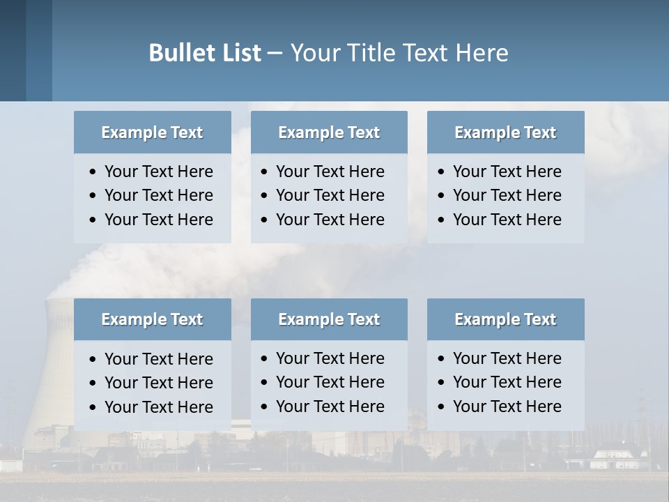 A Power Plant With Smoke Coming Out Of It PowerPoint Template