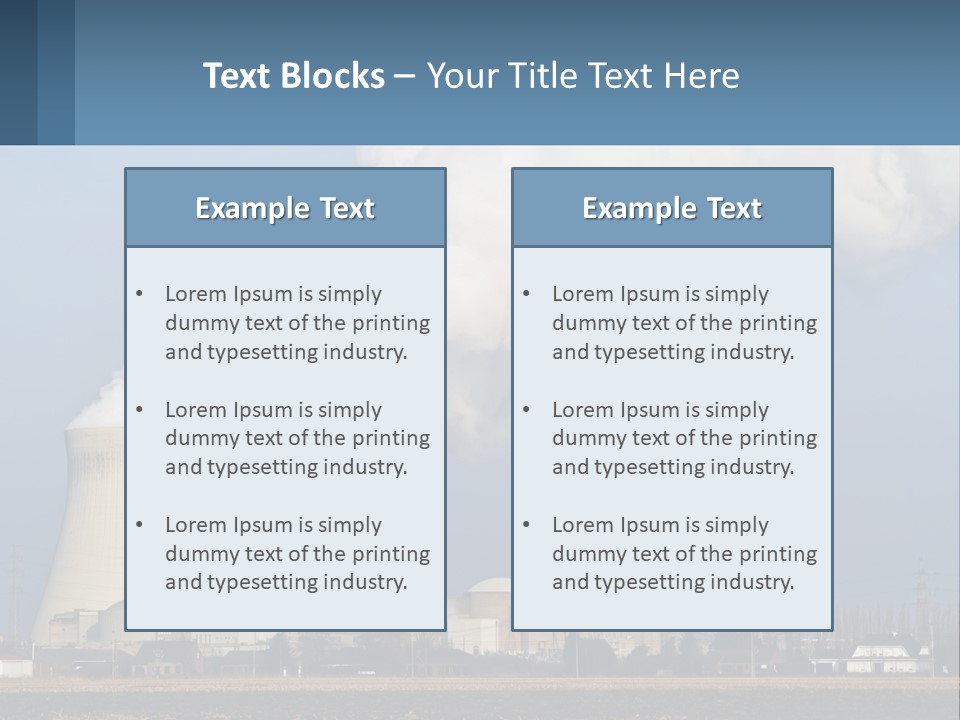 A Power Plant With Smoke Coming Out Of It PowerPoint Template