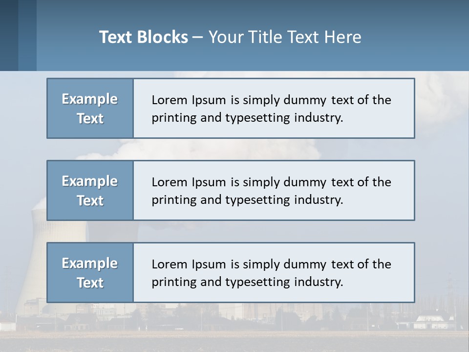 A Power Plant With Smoke Coming Out Of It PowerPoint Template