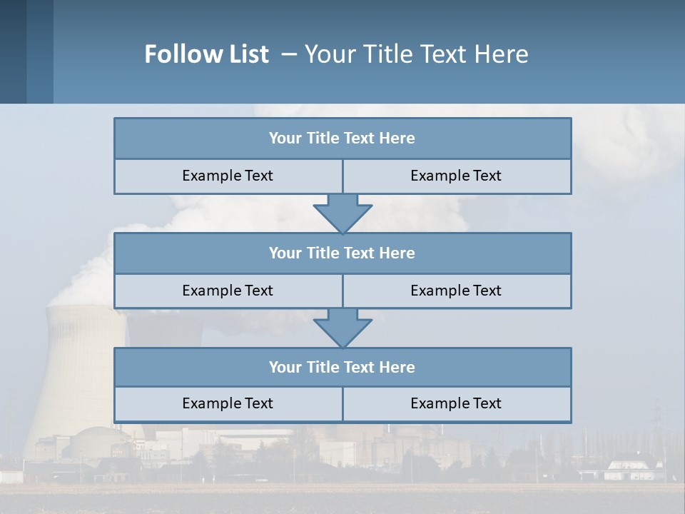 A Power Plant With Smoke Coming Out Of It PowerPoint Template