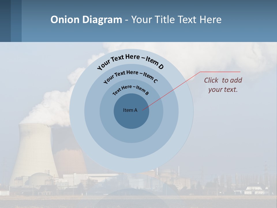 A Power Plant With Smoke Coming Out Of It PowerPoint Template