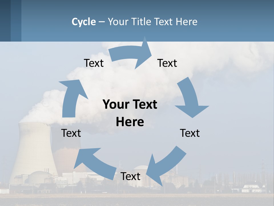 A Power Plant With Smoke Coming Out Of It PowerPoint Template