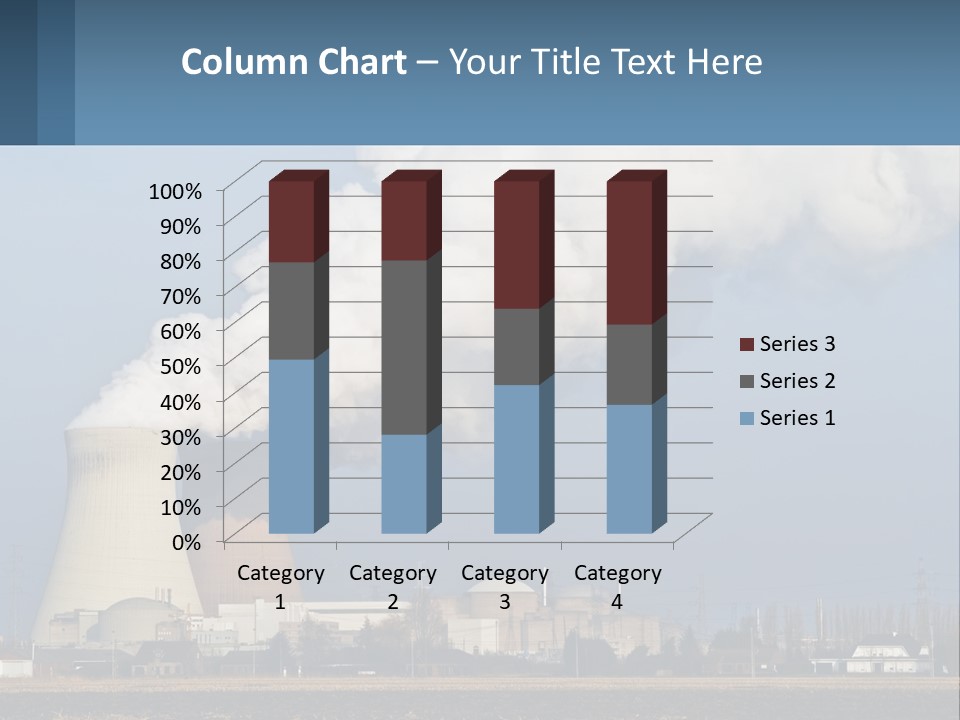 A Power Plant With Smoke Coming Out Of It PowerPoint Template