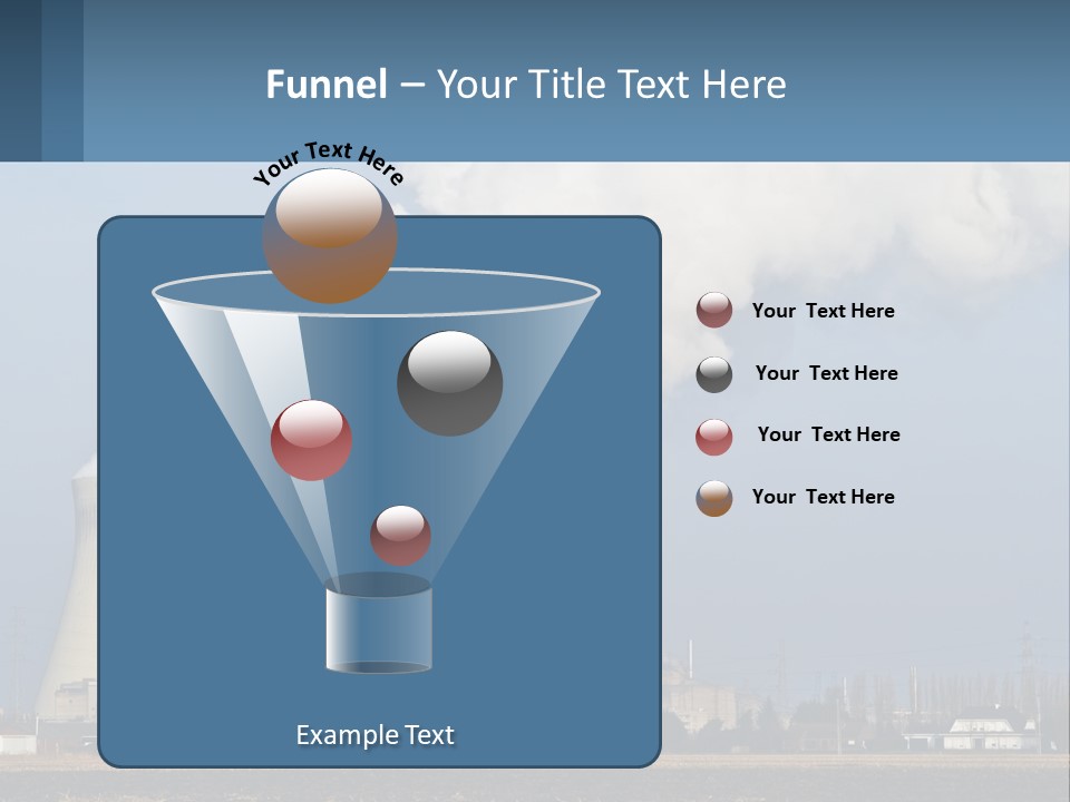 A Power Plant With Smoke Coming Out Of It PowerPoint Template