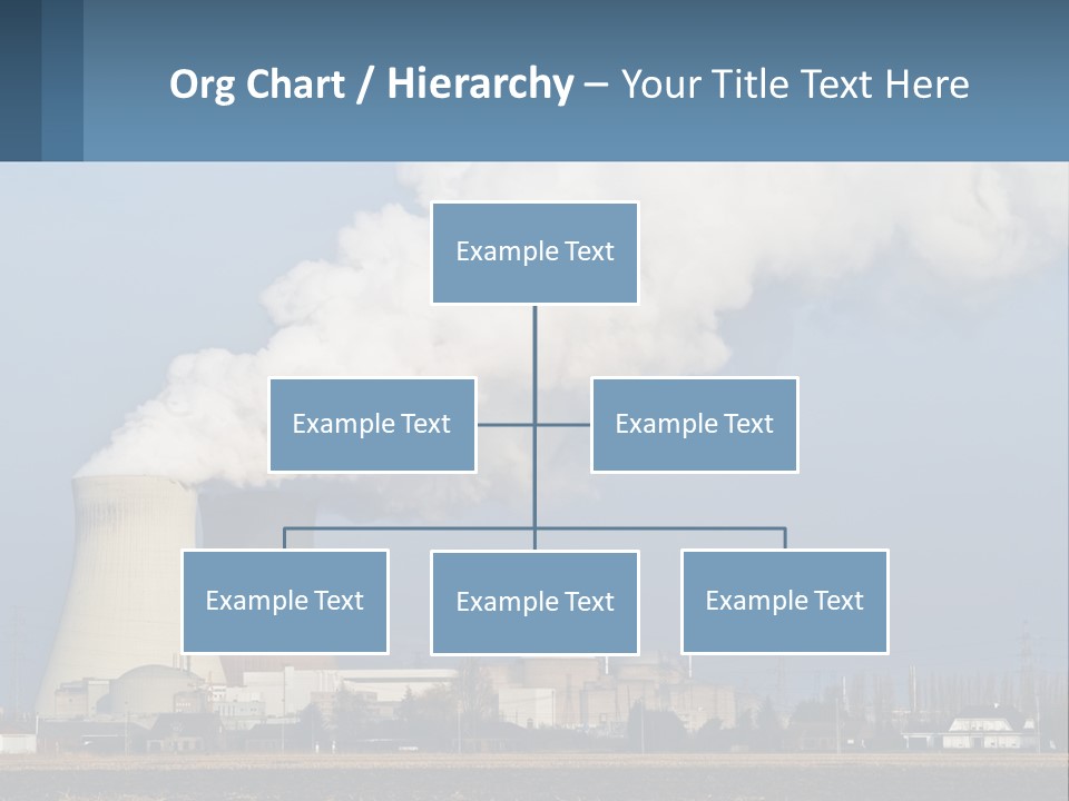 A Power Plant With Smoke Coming Out Of It PowerPoint Template