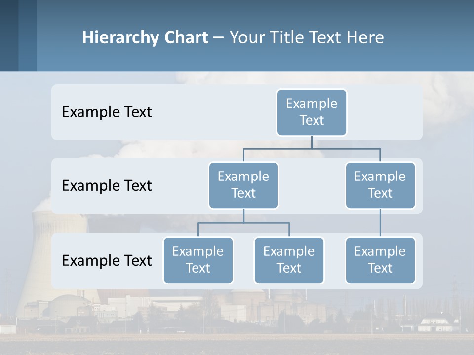 A Power Plant With Smoke Coming Out Of It PowerPoint Template