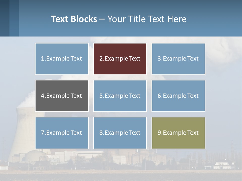 A Power Plant With Smoke Coming Out Of It PowerPoint Template