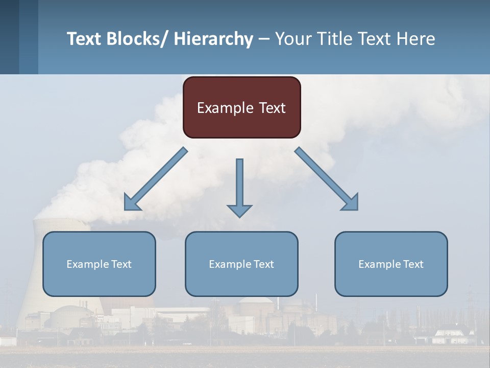 A Power Plant With Smoke Coming Out Of It PowerPoint Template