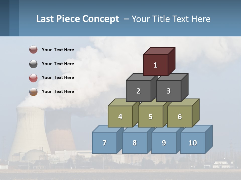 A Power Plant With Smoke Coming Out Of It PowerPoint Template
