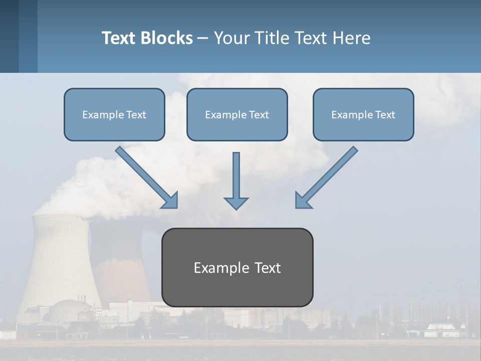 A Power Plant With Smoke Coming Out Of It PowerPoint Template