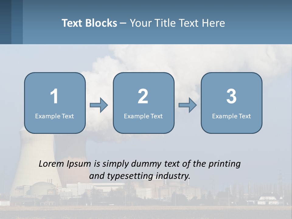 A Power Plant With Smoke Coming Out Of It PowerPoint Template