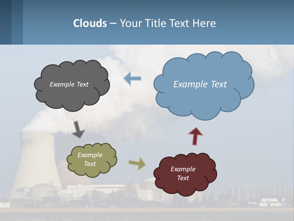 A Power Plant With Smoke Coming Out Of It PowerPoint Template
