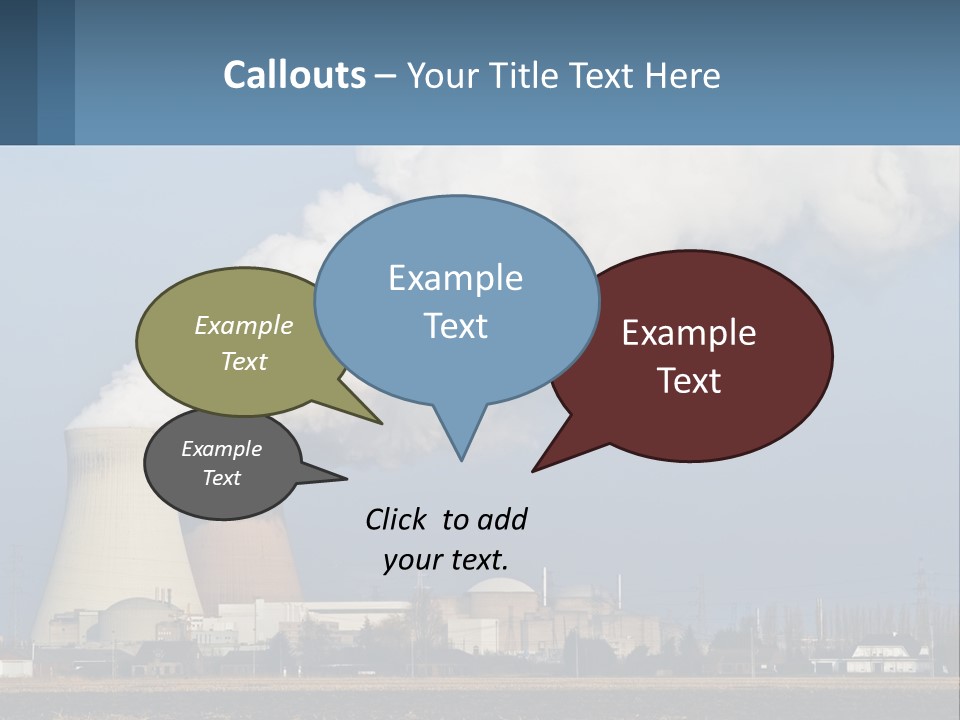 A Power Plant With Smoke Coming Out Of It PowerPoint Template