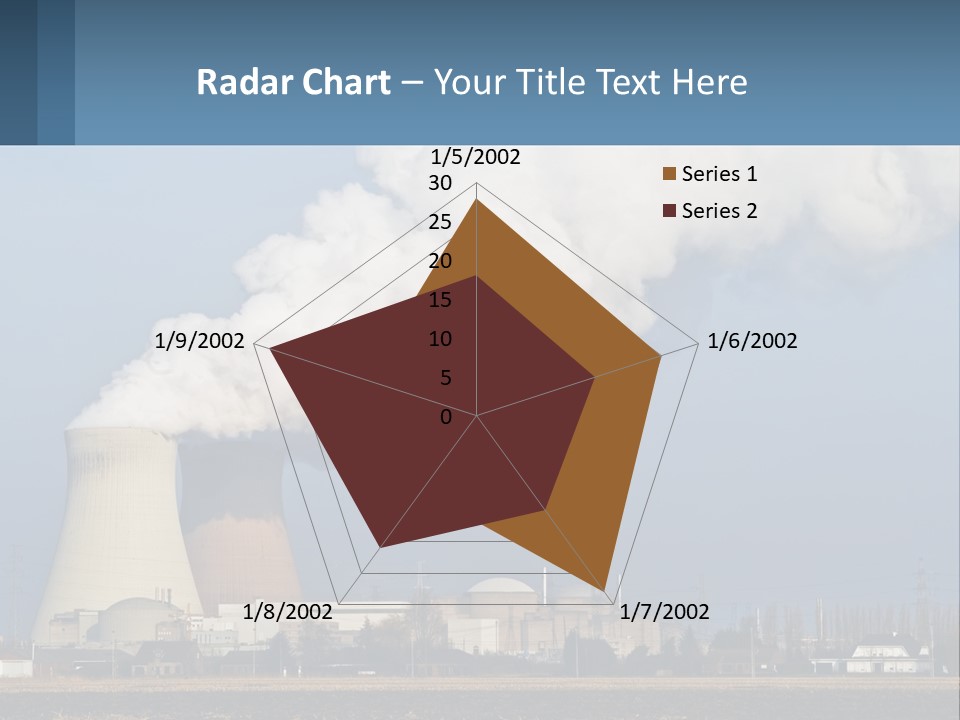 A Power Plant With Smoke Coming Out Of It PowerPoint Template