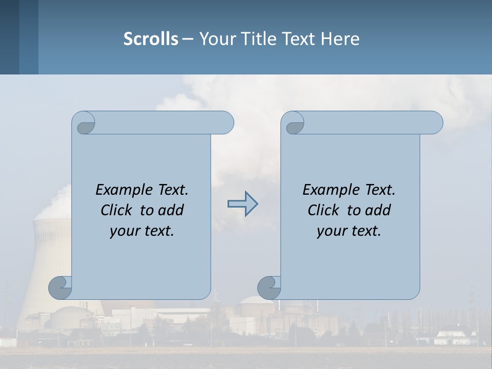 A Power Plant With Smoke Coming Out Of It PowerPoint Template