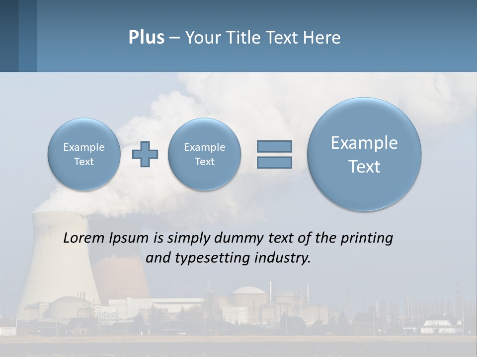 A Power Plant With Smoke Coming Out Of It PowerPoint Template
